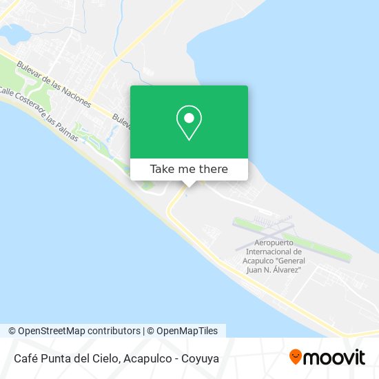 Café Punta del Cielo map