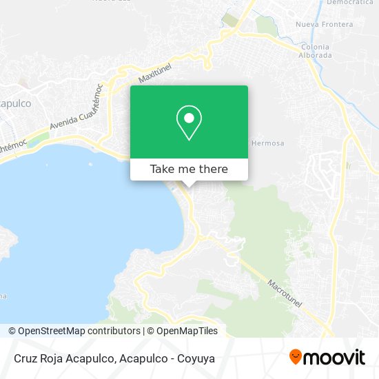 Cruz Roja Acapulco map