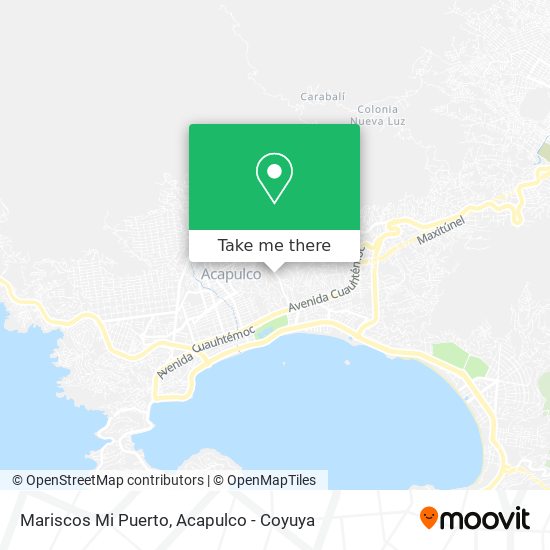 Mapa de Mariscos Mi Puerto