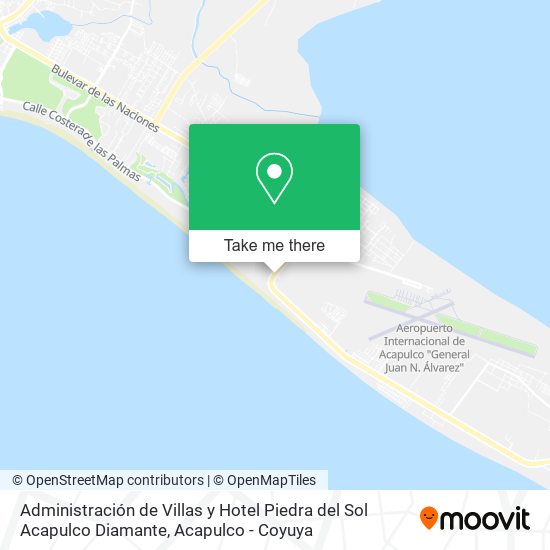 Mapa de Administración de Villas y Hotel Piedra del Sol Acapulco Diamante