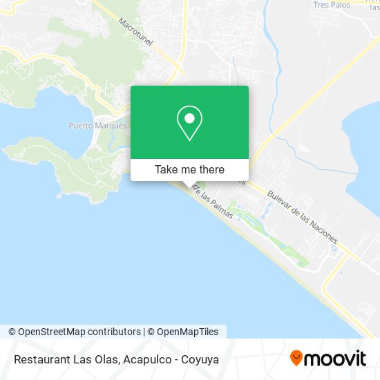 Restaurant Las Olas map