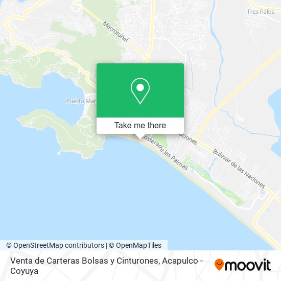 Venta de Carteras Bolsas y Cinturones map