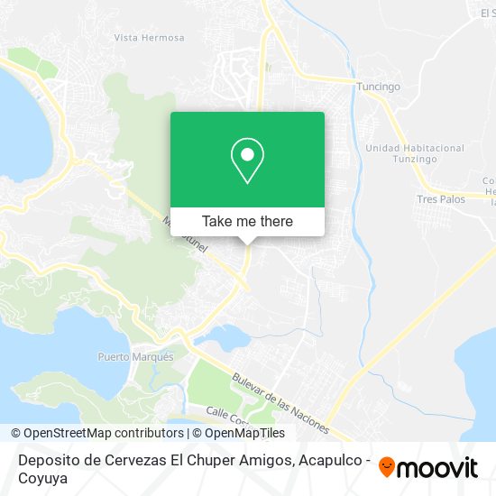 Mapa de Deposito de Cervezas El Chuper Amigos