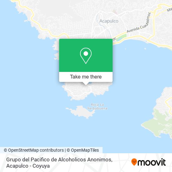 Grupo del Pacifico de Alcoholicos Anonimos map