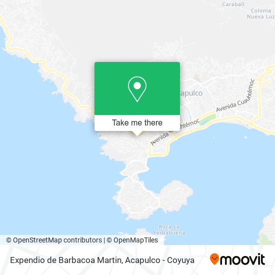 Mapa de Expendio de Barbacoa Martin