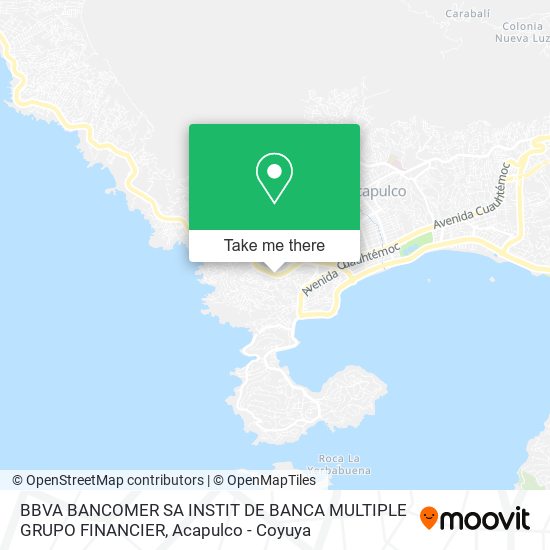 BBVA BANCOMER SA INSTIT DE BANCA MULTIPLE GRUPO FINANCIER map