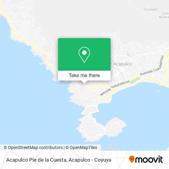Acapulco Pie de la Cuesta map