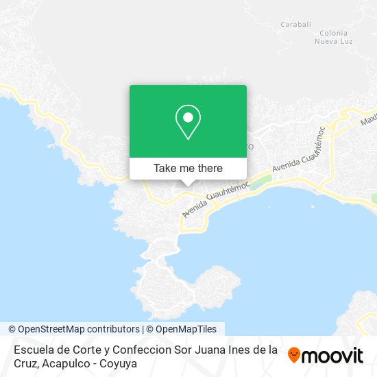Mapa de Escuela de Corte y Confeccion Sor Juana Ines de la Cruz