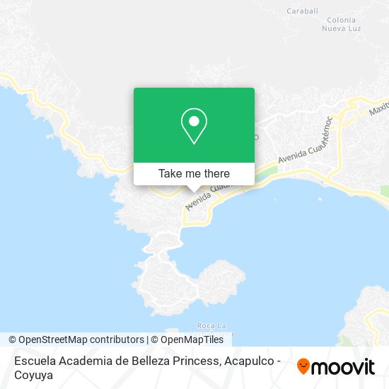 Escuela Academia de Belleza Princess map