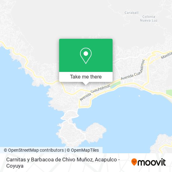 Mapa de Carnitas y Barbacoa de Chivo Muñoz