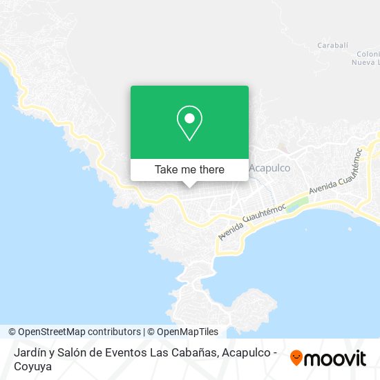 Jardín y Salón de Eventos Las Cabañas map
