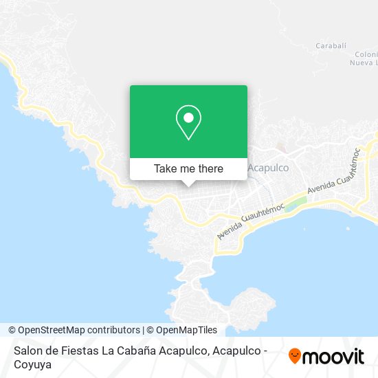 Salon de Fiestas La Cabaña Acapulco map