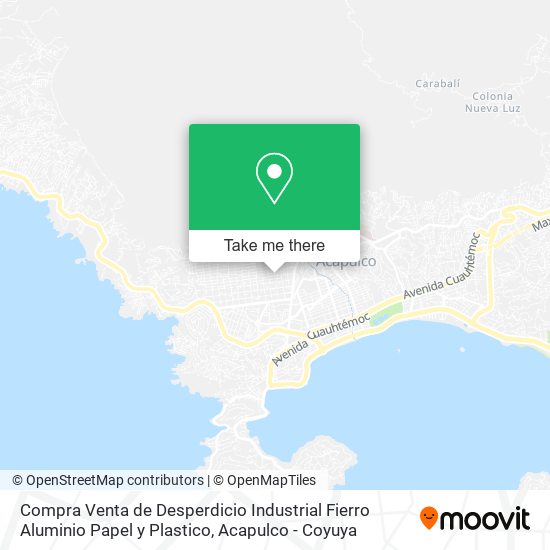 Mapa de Compra Venta de Desperdicio Industrial Fierro Aluminio Papel y Plastico