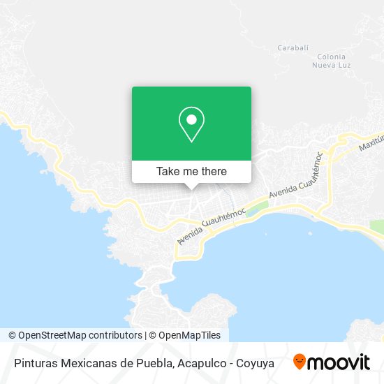 Pinturas Mexicanas de Puebla map