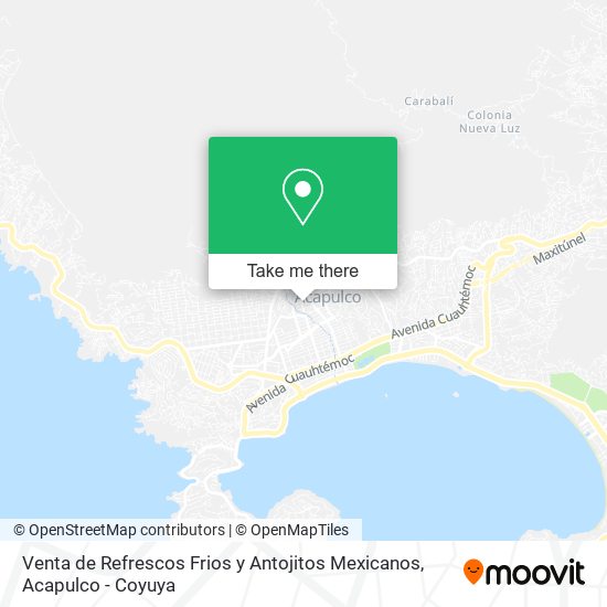 Venta de Refrescos Frios y Antojitos Mexicanos map