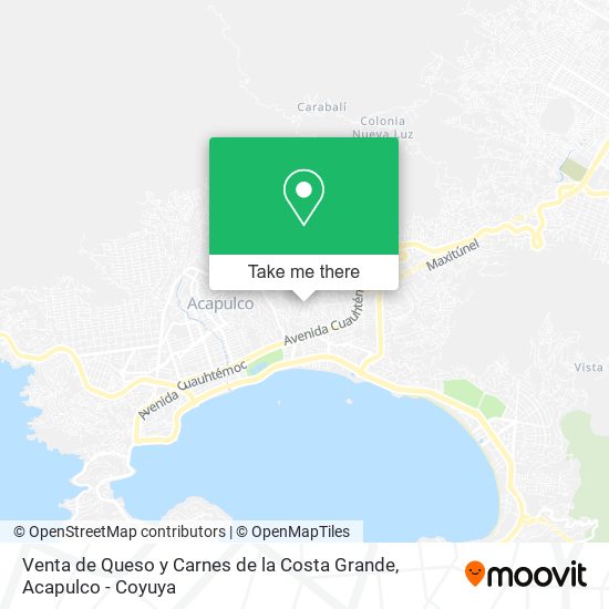 Mapa de Venta de Queso y Carnes de la Costa Grande