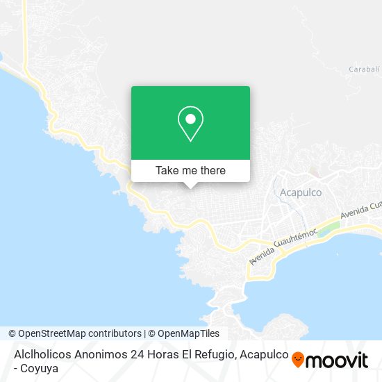 Alclholicos Anonimos 24 Horas El Refugio map