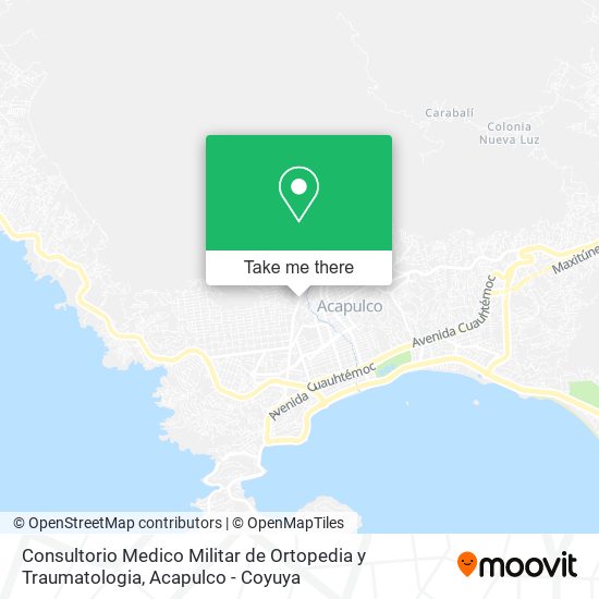 Mapa de Consultorio Medico Militar de Ortopedia y Traumatologia