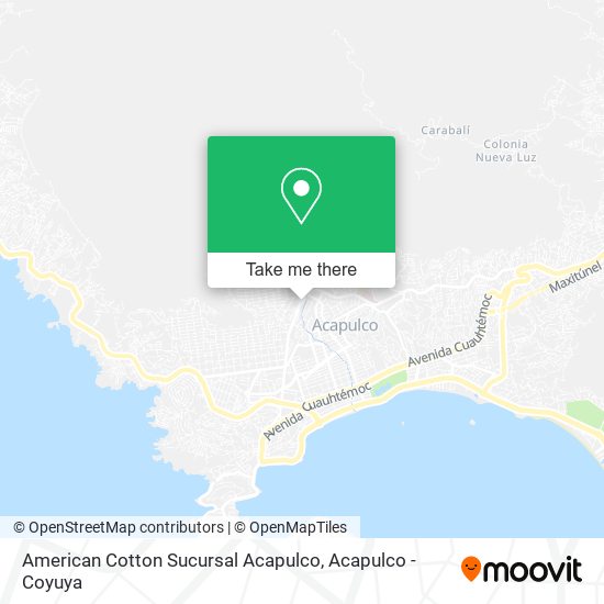 American Cotton Sucursal Acapulco map