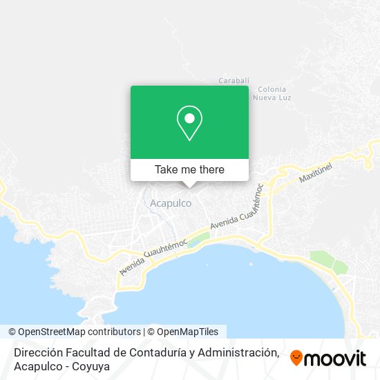 Mapa de Dirección Facultad de Contaduría y Administración