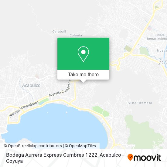 Bodega Aurrera Express Cumbres 1222 map