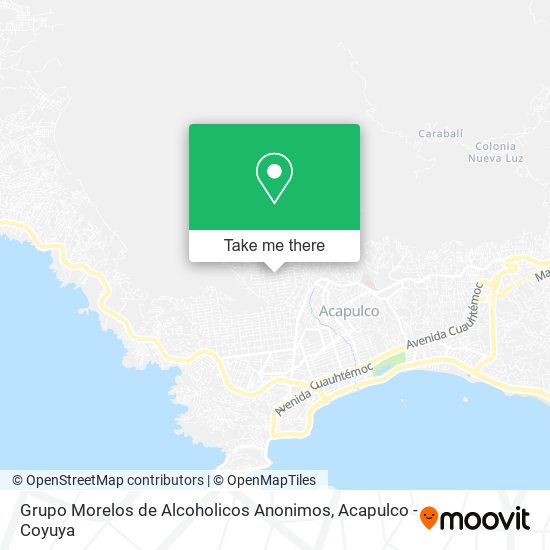 Grupo Morelos de Alcoholicos Anonimos map