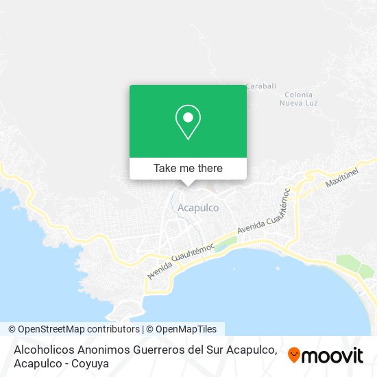 Alcoholicos Anonimos Guerreros del Sur Acapulco map