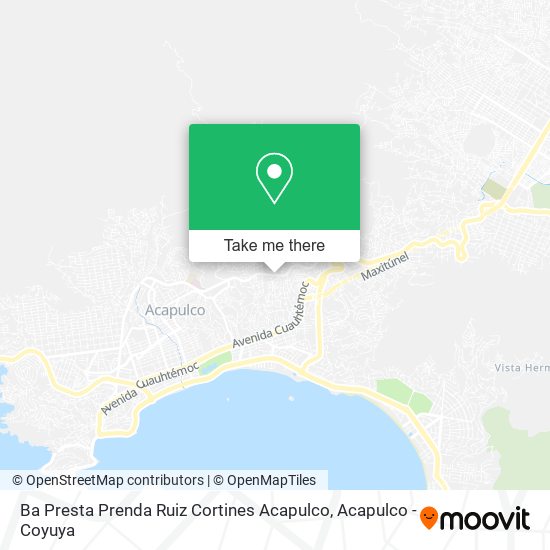 Mapa de Ba Presta Prenda Ruiz Cortines Acapulco