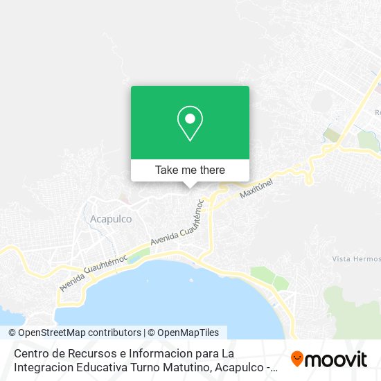 Mapa de Centro de Recursos e Informacion para La Integracion Educativa Turno Matutino