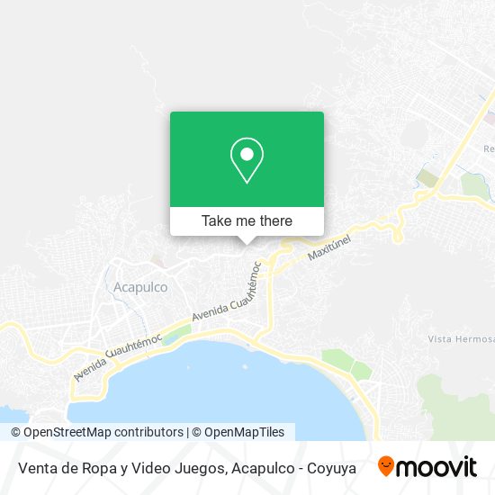 Venta de Ropa y Video Juegos map