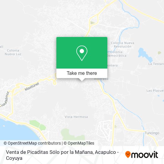 Mapa de Venta de Picaditas Sólo por la Mañana