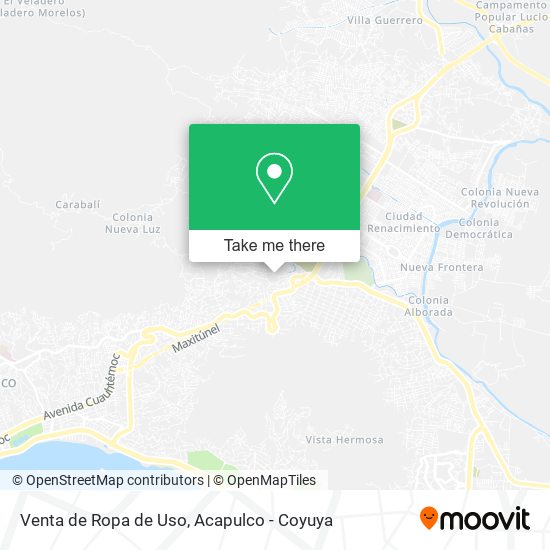 Mapa de Venta de Ropa de Uso