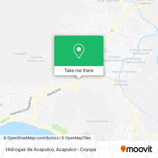 Hidrogas de Acapulco map