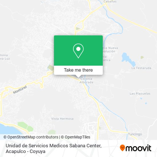 Mapa de Unidad de Servicios Medicos Sabana Center