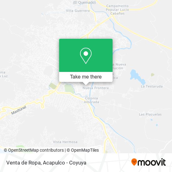 Venta de Ropa map