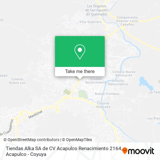 Mapa de Tiendas Alka SA de CV Acapulco Renacimiento 2164