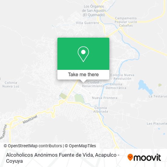 Alcoholicos Anónimos Fuente de Vida map