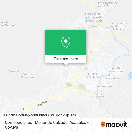 Comercio al por Menor de Calzado map