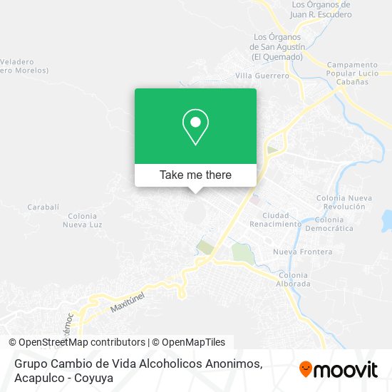 Grupo Cambio de Vida Alcoholicos Anonimos map
