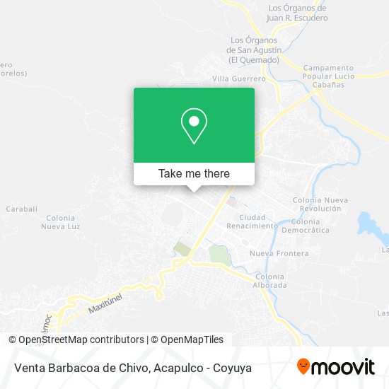 Mapa de Venta Barbacoa de Chivo