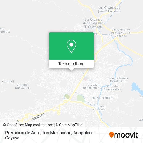 Preracion de Antojitos Mexicanos map