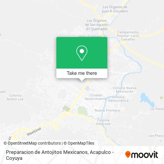 Preparacion de Antojitos Mexicanos map