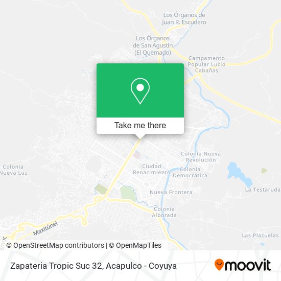 Zapateria Tropic Suc 32 map