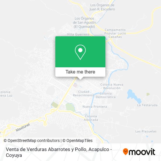 Venta de Verduras Abarrotes y Pollo map