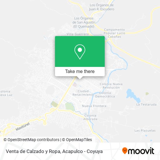 Venta de Calzado y Ropa map