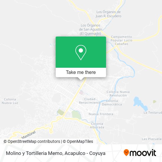 Molino y Tortilleria Memo map