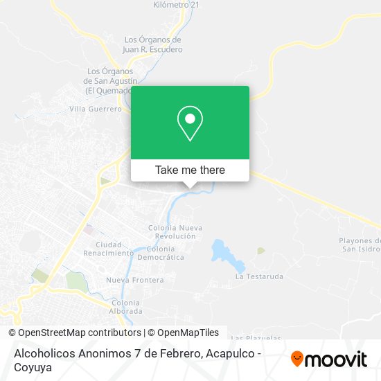 Alcoholicos Anonimos 7 de Febrero map