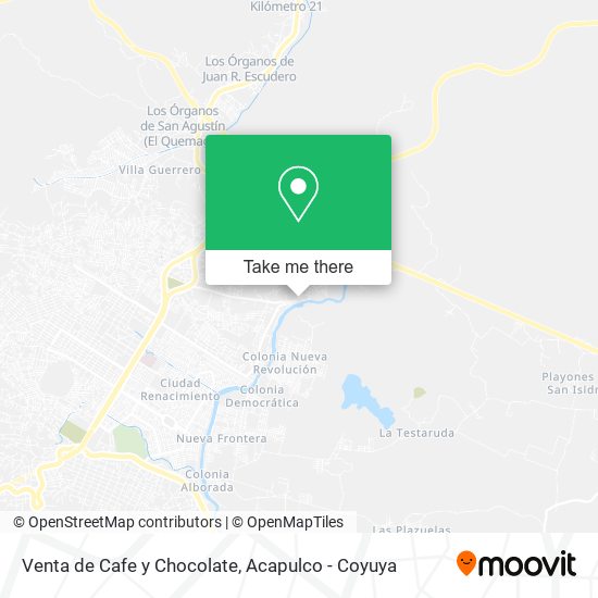 Venta de Cafe y Chocolate map