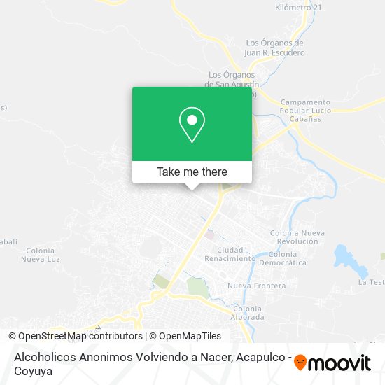 Alcoholicos Anonimos Volviendo a Nacer map