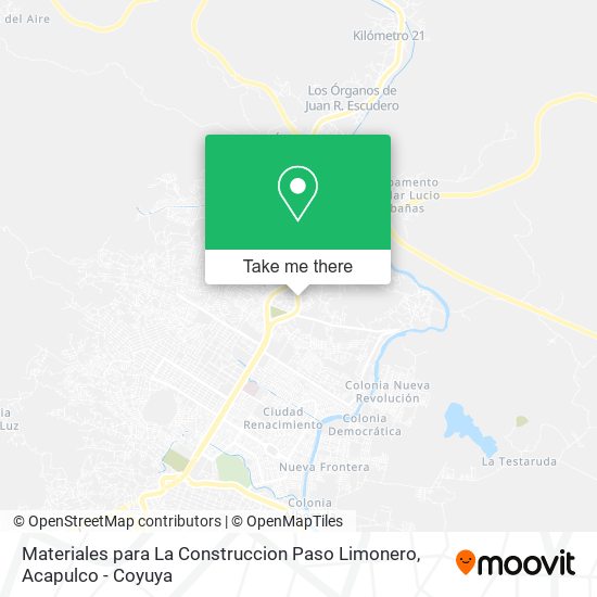Materiales para La Construccion Paso Limonero map